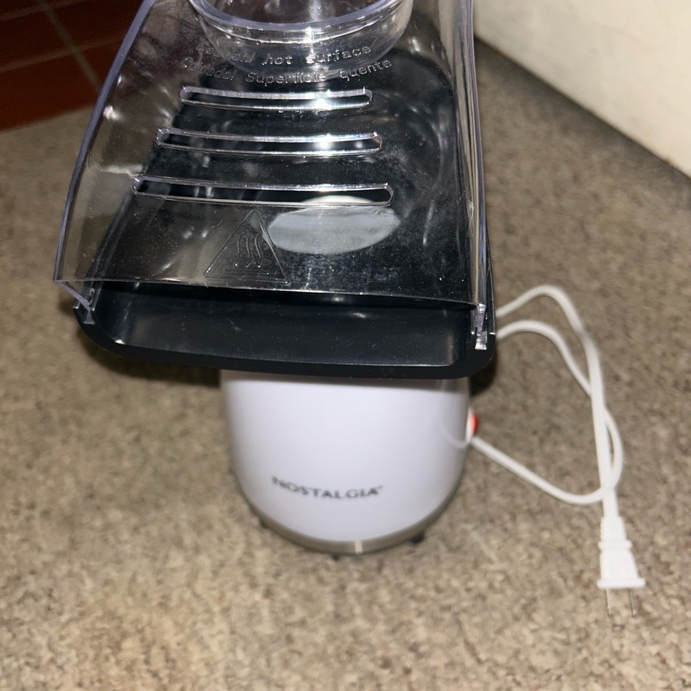 Nostalgia Black and White Electric Popcorn Maker
